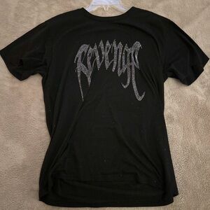 Revenge Clothing Black Tee with Silver Graphic
